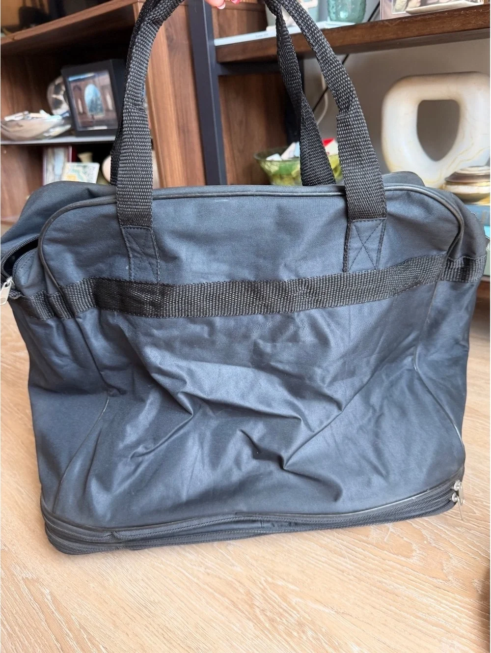Vintage 90s Marlboro Pro-Sport Black Travel Duffle Bag with Wheels and Handles